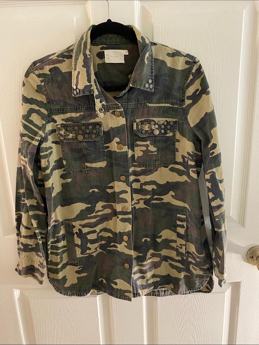 LUSH Camouflage Button-up Utility Jacket | Size S